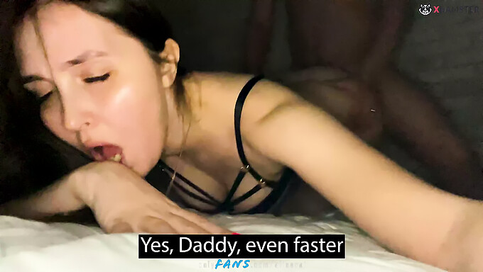 Intimate POV video of a naughty stepdaughter's late-night encounter with her stepfather