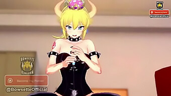 Pov Hentai: Bowsette Lærer Deg Hvordan Du Runker