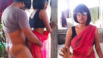 Bengali Housewife In Red Saree Gives 18-Year-Old Indian Teen A Wild Ride