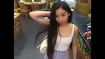 Asian Beauty Gets Pounded By White Guy In Homemade Video