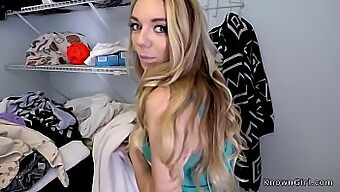 Teen With Natural Big Breasts Enjoys Oral And Vaginal Sex At A Laundromat