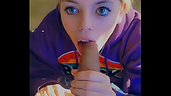 Nabo Giver Fantastisk Deepthroat Blowjob I Min Lejlighed