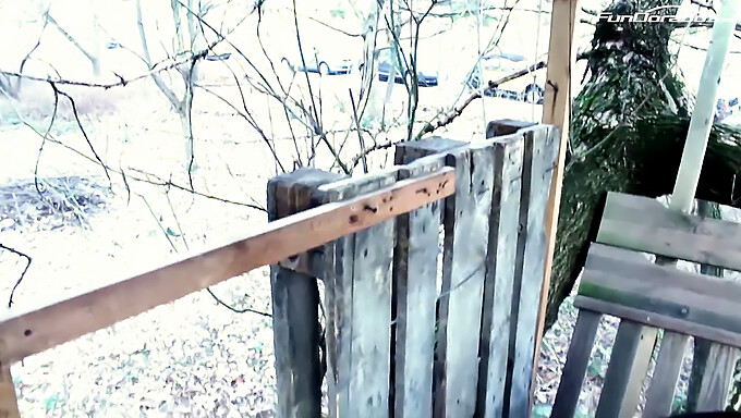 German teen explores her desires in a tree house