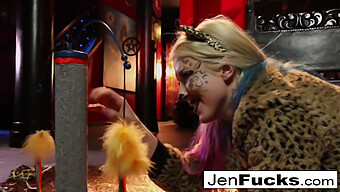 Leya The Cat Receives Assistance From Jen Hexxx For A Milk Enema