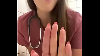 Hospital Bathroom Becomes A Place Of Pleasure For A Solo Nurse