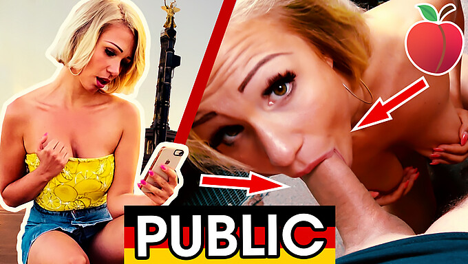 Naturbrüste des Teen Gabi Gold wippen beim Public Sex in Deutschland