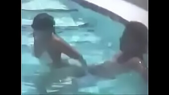 Sexy Couple Gets Naughty In The Pool