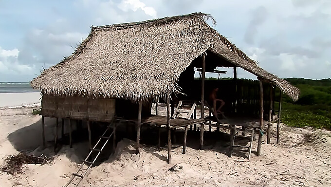 Amateur strandhuis biedt onderdak aan twee koppels voor intense orale en 69 actie