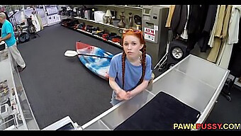 Redheaded Teen Gives A Public Blowjob For Cash