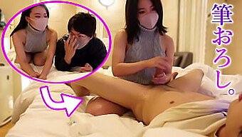 A Young Japanese Boy Experiences His First Handjob And Ejaculation While Also Enjoying Reverse Cowgirl Position