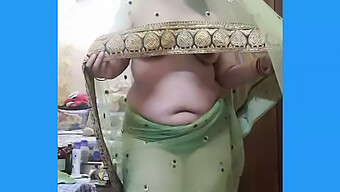 Indian Housewife Playfully Provokes Her Husband While Wearing A Transparent Saree